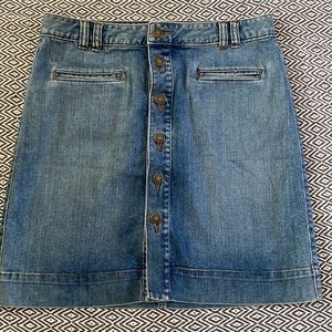 Ann Taylor LOFT boho denim mini skirt sz.2